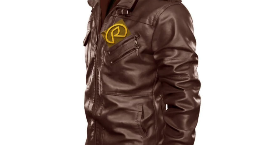 Rachvid Wears Men's Zip Leather Jacket _DTF